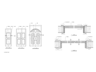 欧式木门节点图 施工图 通用节点