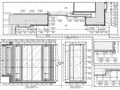 入墙式玻璃滑门套装门施工大样详图 施工图 推拉