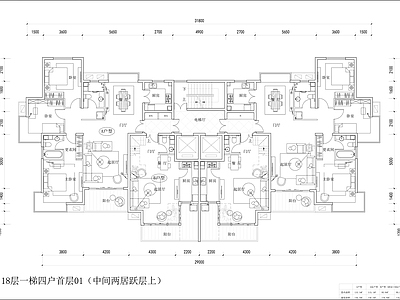 住宅塔楼平立剖面图 施工图