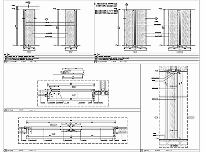 木饰面门暗门表大样施工详图 施工图 通用节点