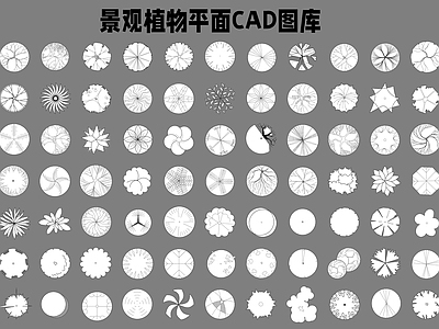 景观植物平面图库 施工图