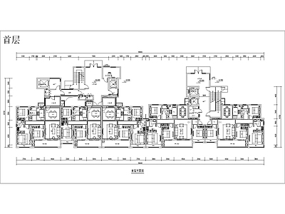 120 135一梯三户拼155一梯两户一类高层建筑平面全套图纸 施工图 平层