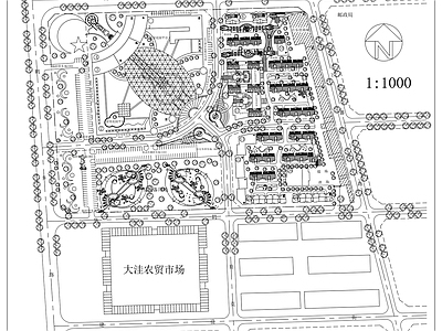 商贸区规划图 施工图 区域规划