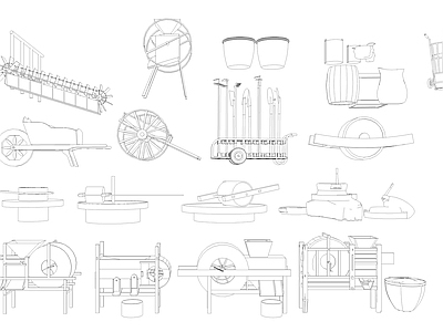 农具小品图库 施工图 景观小品