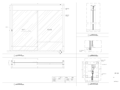 玻璃电动移门 电动推拉表 施工图