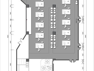 400㎡台球厅平面布置图 施工图