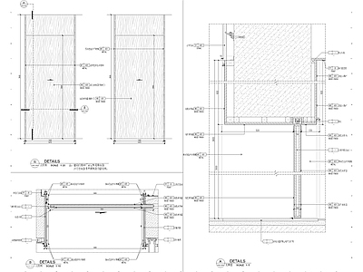 9套造型门节点大样图 施工图 推拉