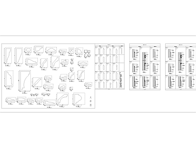 踢脚线大样细节图合集 施工图 各式线条