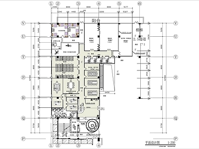 800㎡少儿培训机构平面布置图 施工图