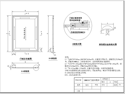 实木厨柜门板工艺实例 施工图