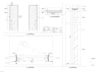 木饰面门 施工图 通用节点