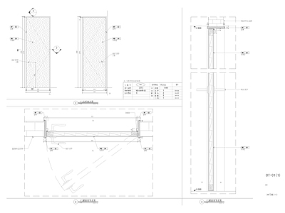 木饰面门表 施工图 通用节点