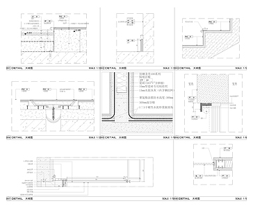 石塑地板伸缩缝 不锈钢踢脚线 大样 施工图