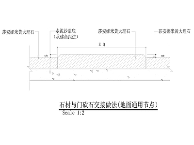 石材与门砍石交接做法 施工图