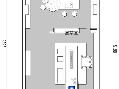 茶叶店茶馆茶室麻将棋牌室平面 施工图