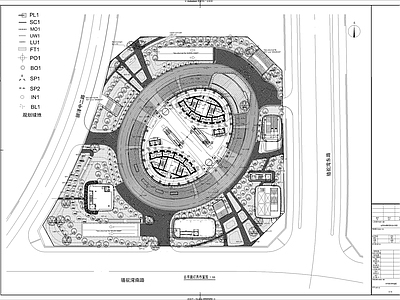 SOHO丽泽商业空间平面图 施工图