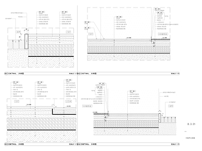 地毯 瓷砖 石材 不锈钢嵌条 瓷砖做法大样图 施工图