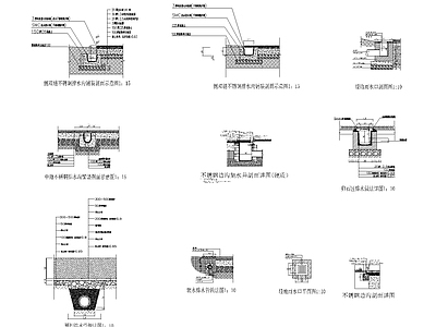 不锈钢线性排水沟详图排水沟雨水口做 施工图
