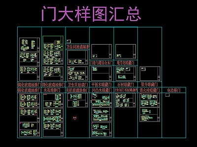 门大样图汇总 施工图 通用节点