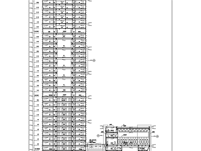 四十三层超高商业楼建筑 施工图