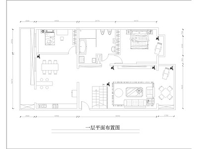 现代家装平层样板间