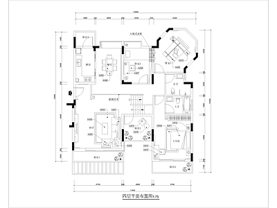 现代家装别墅大宅样板间 施工图