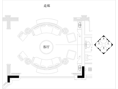 家居客厅 施工图