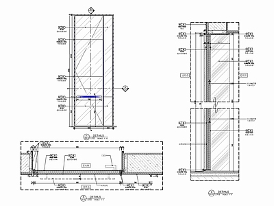 超白烤漆玻璃平开门门表施工详图 施工图 通用节点