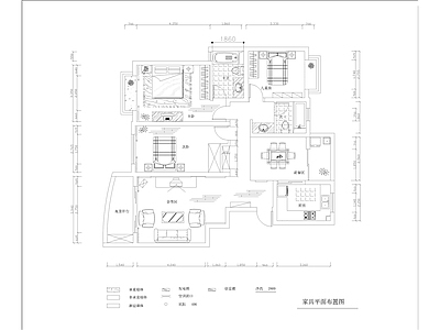 现代家装平层样板间