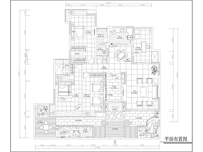 现代家装平层样板间