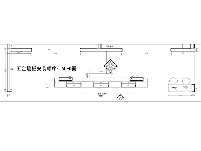 展厅前厅背景墙 施工图