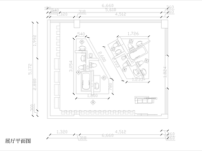 展会品牌洁具展厅 施工图