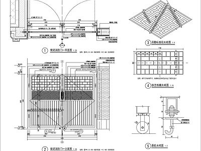 消防门节点详图 施工图 推拉