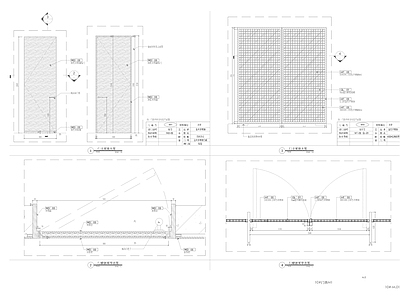 暗门金色不锈钢玻璃门门表 施工图 隐形