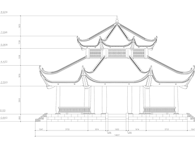 八角亭CAD 施工图