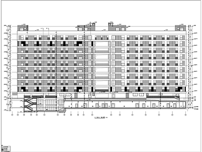 第十一中学塘西校区建筑 幕墙 施工图