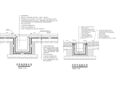 车库地面排水沟 施工图