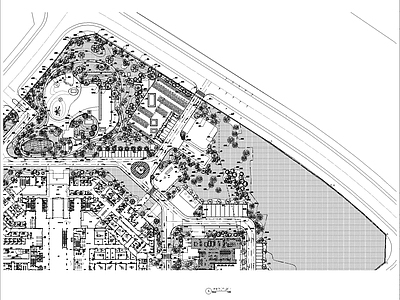 疗养医院建设项目绿化图 施工图 医院疗养景观