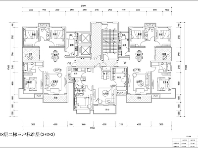 高层住宅平立剖面图 施工图