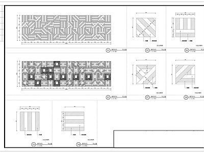 创意拼图背景墙造型大样图 施工图