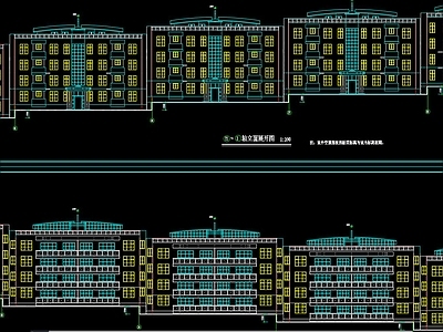 住宅区建筑 居民楼 施工图