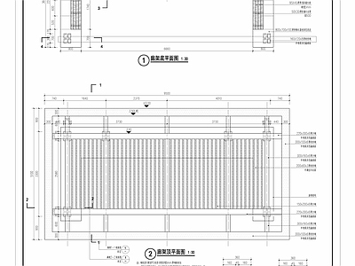 现代廊架 施工图