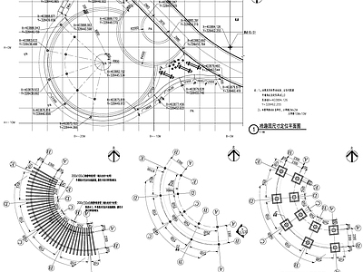 弧形廊架详图 施工图
