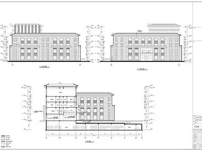 四层框架结构市级机关办公楼建筑 施工图