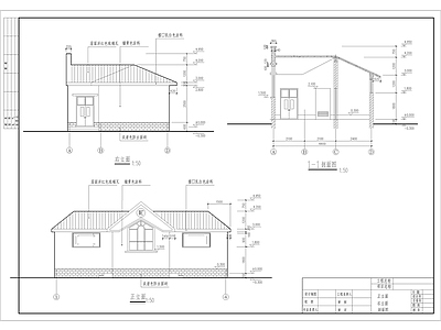 11X6m坡屋顶公厕建筑结构水电 施工图