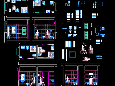 残疾人卫生间设施图库 施工图