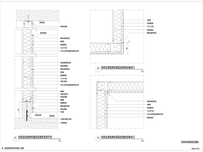 铝塑板墙面包覆节点 施工图