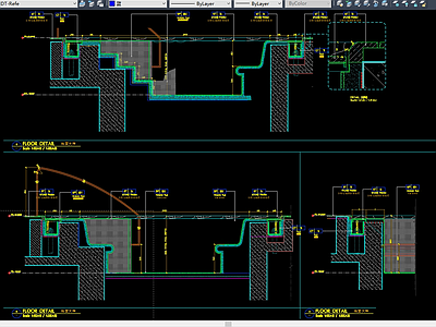 现代酒店泳池剖面地面节点图 施工图