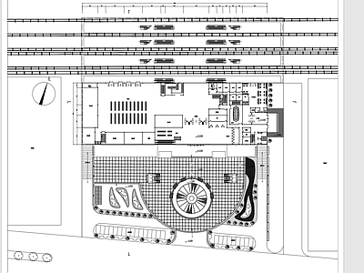火车站 高铁站平面图 施工图