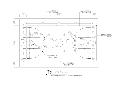 丙烯酸篮球场地面做法 施工图